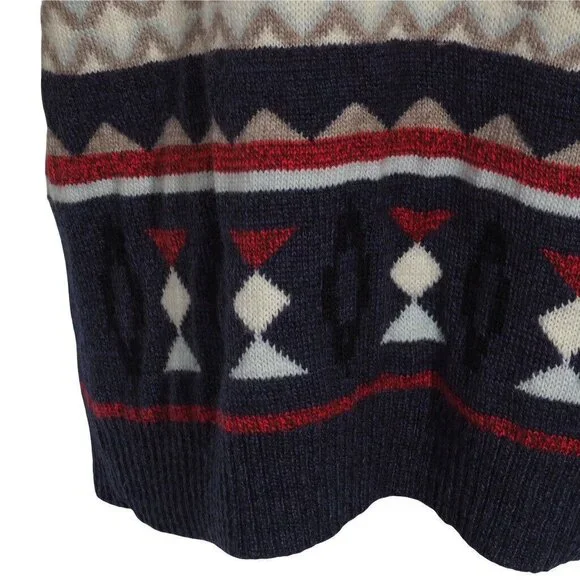 American Eagle Sweater Women XL Aztec Scoop Neck Pullover Long Sleeve - Picture 3 of 10